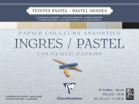 Clairefontaine Ingres 18x24 Block 130g Sort 25Bl