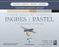 Clairefontaine Ingres 24x30 Block 130g Sort 25Bl