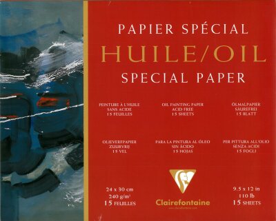 Clairefontaine Ölmalblock 24x30 240g 24x30 15 Bl
