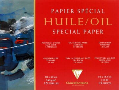Clairefontaine Ölmalblock 30x40 240g 30x40 15 Bl