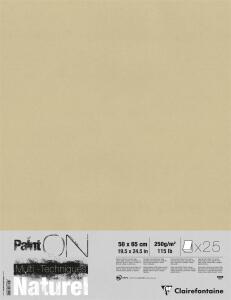 Clairefontaine PaintOn natur 50x65 250g 25Bl
