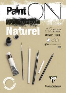 Clairefontaine PaintOn A2 250g natur 30Bl