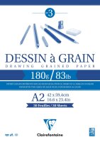 Clairefontaine Zeichenblock A2 verleimt 180g 30Bl