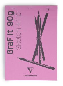 Clairefontaine Skizzenblock Graf it A4 80Bl sort