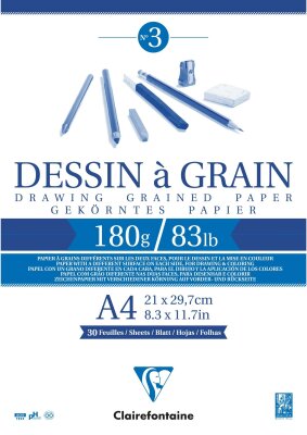 Clairefontaine Zeichenblock A4 verleimt 180g 30Bl