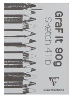 Clairefontaine Skizzenblock Graf It A7 80Bl sort