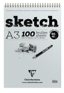 Clairefontaine Skizzenblock A3 90g elfenbein 100Bl