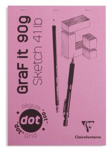 Clairefontaine Skizzenblock Graf It A4 Dot 80B sort
