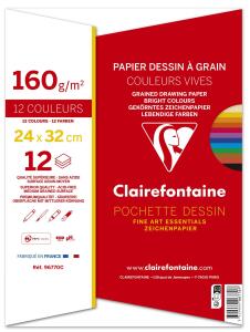 Clairefontaine Mappe Zeichenpapier intensive Farben