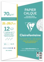 Clairefontaine Kalkpapier 70/75g  A4 12Bl