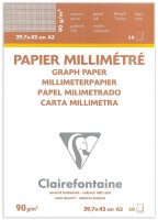 Clairefontaine Milimeterpapier A3 weiss 90g 50Bl