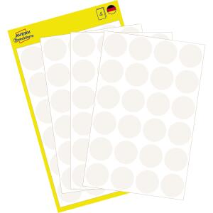 Zweckform 3170 Markierungspunkte - Ø 18 mm, 4 Blatt/96 Etiketten, weiß
