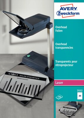 Zweckform 3552 Overhead-Folien - A4, spezialbeschichtet, Stärke 0,10 mm, 100 Blatt