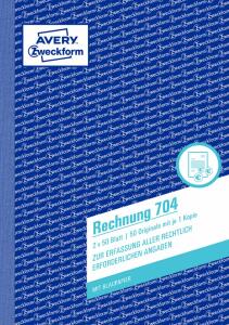 Zweckform 704 Rechnung, DIN A5, vorgelocht, 2 x 50 Blatt, weiß