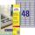 Zweckform L6009-20 Typenschild-Etiketten - A4, 960 Stück, 45,7 x 21,2 mm, wetterfest, 20 Blatt silber