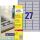 Zweckform L6011-20 Typenschild-Etiketten - A4, 540 Stück, 63,5 x 29,6 mm, wetterfest, 20 Blatt silber