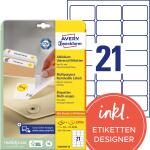 Zweckform L6023REV-25 Universal-Etiketten - 63,5 x 38,1...