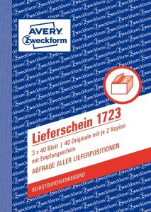 Zweckform 1723 Lieferscheine mit Empfangsschein, DIN A6, mit Empfangsschein, 3 x 40 Blatt, weiß, gelb, rosa