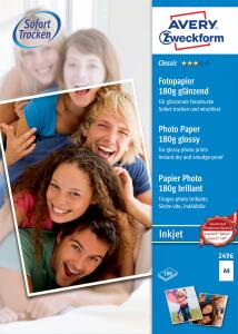 Zweckform 2496 Classic Inkjet Fotopapier - DIN A4, glänzend, 180 g/qm, 100 Blatt