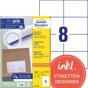 Zweckform 3427 Universal-Etiketten ultragrip - 105 x 74 mm weiß, 1.760 Etiketten