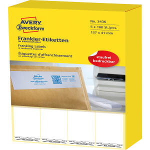 Zweckform 3436 Frankieretiketten 157x41 weiß