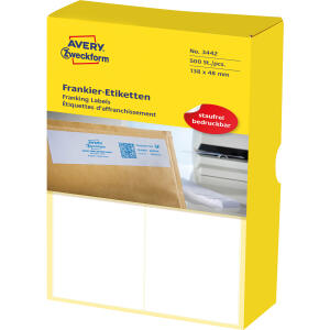 Zweckform 3442 Frankier-Etiketten - doppelt, 138 x 48 mm, 500 Stück