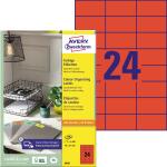 Zweckform Universaletikett 70x37 rot 3448 2400ST