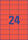 Zweckform Universaletikett 70x37 rot 3448 2400ST