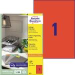 Zweckform 3470 Universaletikette 210x297 rot