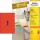 Zweckform 3470 Universaletikette 210x297 rot