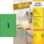 Zweckform 3472 Universaletikette 210x297 grün