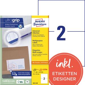 Zweckform 3655-200 Universaletiketten 210x148 ws
