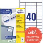 Zweckform 3657 Universal-Etiketten ultragrip - 48,5 x...