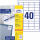 Zweckform 4780 Universal-Etiketten ultragrip - 48,5 x 25,4 mm, weiß, 1.200 Etiketten, permanent