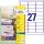Zweckform J4792-25 Adress-Etiketten - 63,5 x 29,6 mm, weiß, 675 Etiketten/25 Blatt, permanent, für C6 Kuverts