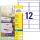 Zweckform J8177-25 Adress-Etiketten - 99,1 x 42,3 mm, weiß, 300 Etiketten/25 Blatt, permanent, für DIN lang Kuverts