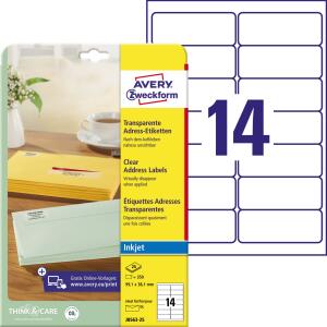 Zweckform J8563-25 Ink-Print-Etikette 99,1x38,1 t