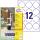 Avery Zweckform Universaletikett 60mm Papier weiß 1.200 Etik./Pack.