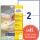Universal-Etiketten 199,6 x 143,5 mm weiß, 60 Etiketten/30 Bl ablösbar