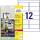 Zweckform L4776-20 Folien-Etiketten - 99,1 x 42,3 mm, 240 Etiketten/20 Blatt, permanent, wetterfest