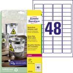 Zweckform L4778-20 Folien-Etiketten - 45,7 x 21,2 mm,...
