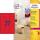 Zweckform L6003-25 Etiketten in Sonderfarben, 63,5 x 29,6 mm, 25 Blatt/675 Etiketten, neonrot