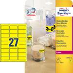 Zweckform L6004-25 Etiketten in Sonderfarben, 63,5 x 29,6...