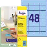 Zweckform L6039-20 Etiketten - 45,7 x 21,2 mm, blau, 960...