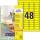 Zweckform L6041-20 Etiketten - 45,7 x 21,2 mm, gelb, 960 Etiketten/20 Blatt, wiederablösbar