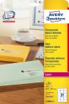 Zweckform L7560-25 525St Adressetikett 63.5x38.1 transp
