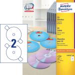 Zweckform L7676-100 CD-Etiketten, Ø 117 mm, 100 Blatt/200 Etiketten, weiß