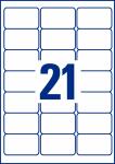 Zweckform L7782-25 525St Laseretikett 63,5x38,1 kr.kla