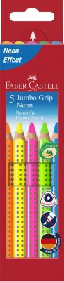 Faber Castell Buntstift Grip Jumbo 5,3 mm Neon 5er Etui