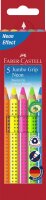 Faber Castell Buntstift Grip Jumbo 5,3 mm Neon 5er Etui